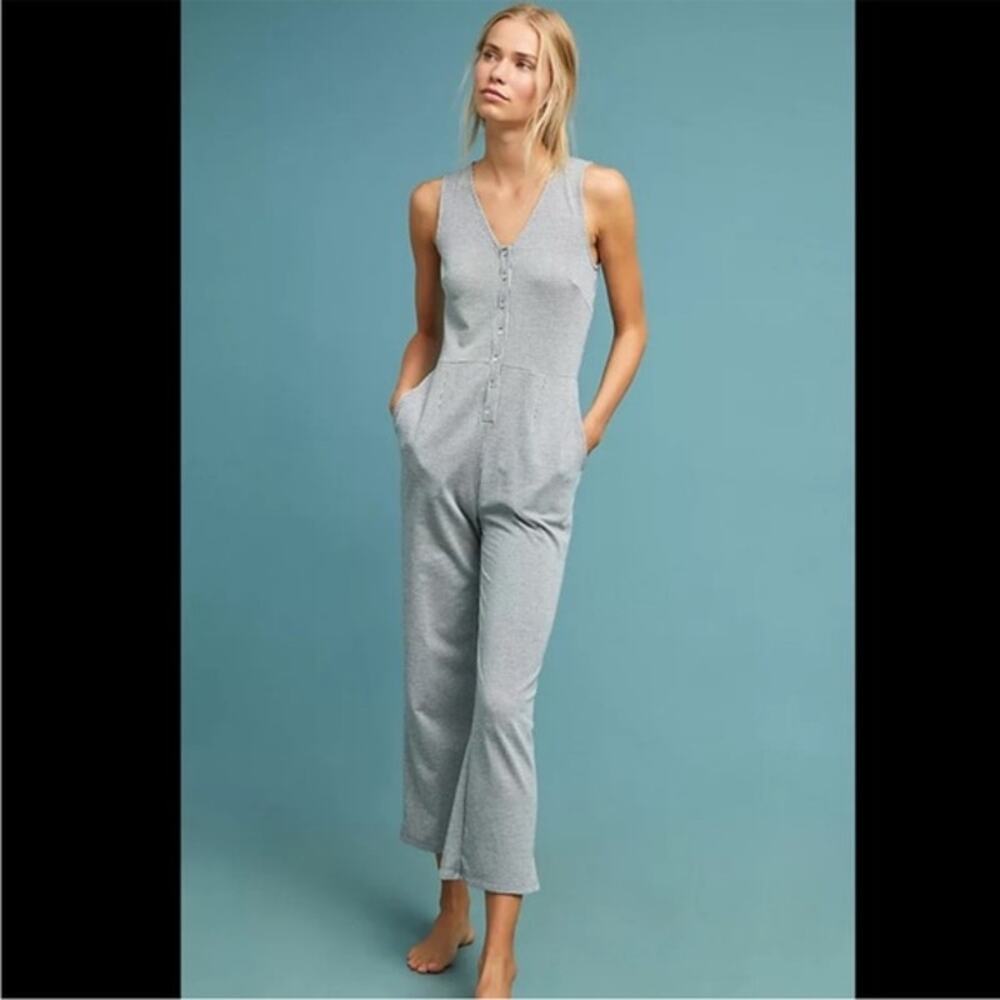 Anthropologie x eri+ali Sardinia Sleeveless Gingham Jumpsuit